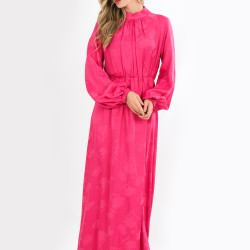 FUŞYA "Yazın Renklenen Günlerinize Yakışacak: Jakarlı Elbise (Ürün Kodu: 1004)"